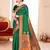 Green color paithani silk woven ceremonial rich looks saree
