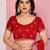 Red color frendy chiffon fabric designer embroidery and swarovski work partywear saree