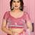 Pink color frendy chiffon fabric designer embroidery and swarovski work partywear saree