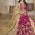 Rani pink color art silk embroidered anarkali salwar kameez