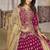 Rani pink color art silk embroidered anarkali salwar kameez