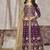 Purple color art silk embroidered anarkali salwar kameez