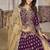 Purple color art silk embroidered anarkali salwar kameez