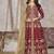 Maroon color art silk embroidered anarkali salwar kameez
