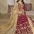 Maroon color art silk embroidered anarkali salwar kameez