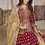 Maroon color art silk embroidered anarkali salwar kameez