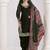 Embroidered chanderi silk black mirror work salwar kameez