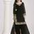 Embroidered chanderi silk black mirror work salwar kameez