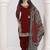 Embroidered chanderi silk maroon mirror work salwar kameez