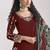 Embroidered chanderi silk maroon mirror work salwar kameez
