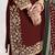 Embroidered chanderi silk maroon mirror work salwar kameez