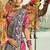 Multicolor embroidered georgette bandhej designer saree