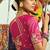 Multicolor embroidered georgette bandhej designer saree