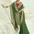 Green embroidered georgette bandhej designer saree