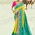 Multicolor embroidered georgette bandhej designer saree