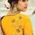 Multicolor embroidered georgette bandhej designer saree