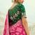 Rani pink embroidered georgette bandhej designer saree