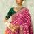 Multicolor embroidered georgette bandhej designer saree