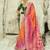 Multicolor embroidered georgette bandhej designer saree