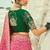 Multicolor embroidered georgette bandhej designer saree