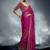 Magenta pink tissue organza saree with moti, cutdana & sequins work