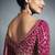 Magenta pink tissue organza saree with moti, cutdana & sequins work