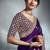 Purple tissue organza saree with moti, cutdana & sequin khatli work