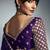 Purple tissue organza saree with moti, cutdana & sequin khatli work