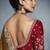 Mustard tissue organza saree with moti, cutdana & sequins khatli work