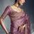 Designer onion pink tissue organza saree with moti, cutdana & sequins work
