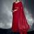 Red tissue organza saree with moti, cutdana & sequin work