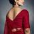 Red tissue organza saree with moti, cutdana & sequin work