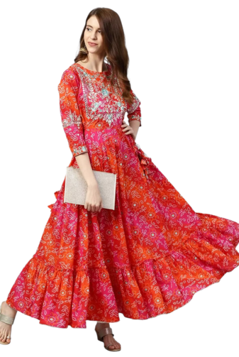 Women Ethnic Party Wear Rayon Gown