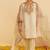 Ivory embroidered silk kurta set With Dupatta