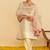 Ivory embroidered silk kurta set With Dupatta