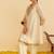 Ivory embroidered silk kurta set With Dupatta