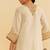 Ivory embroidered silk kurta set With Dupatta