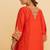 Orange embroidered silk kurta set With Dupatta