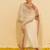 Ivory embroidered silk kurta set With Dupatta