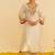 Ivory embroidered silk kurta set With Dupatta