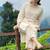 Geometric Yoke Design Pure Cotton Kurta With Trousers
