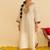 Ivory embroidered silk kurta set With Dupatta