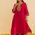 Hot pink embroidered silk kurta set With Dupatta