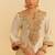 Ivory embroidered silk kurta set With Dupatta