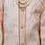 Boys peach silk sequined embroidered wavy motifs sherwani set