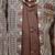 Boys coffee brown satin geometric sequined embroidered sherwani set