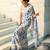 White soft pure cotton printed fancy saree with blouse