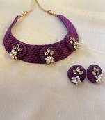 Pink handloom fabric jewelery