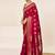 Red satin silk fancy  saree with blouse