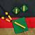 Green handloom fabric long necklace